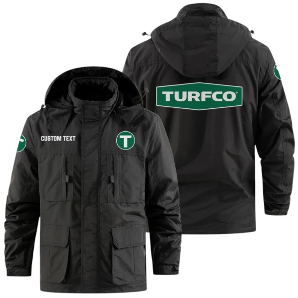 Turfco Exclusive Logo Windbreaker Jacket Hooded Detachable, Outdoor Jacket Multi Pocket, Custom Name HIDI200325Y26WMPTUR