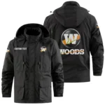 Woods Exclusive Logo Windbreaker Jacket Hooded Detachable, Outdoor Jacket Multi Pocket, Custom Name HIDI200325Y26WMPWOE