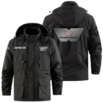 Worksaver Exclusive Logo Windbreaker Jacket Hooded Detachable, Outdoor Jacket Multi Pocket, Custom Name HIDI200325Y26WMPWOR