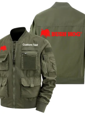 Bush Hog Exclusive Logo Jacket x Baseball Collar Style Multiple Pockets Men’s Hiking Outdoor Jacket Custom Name HIHI190325Y40JCXBUH