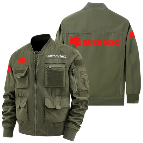 Bush Hog Exclusive Logo Jacket x Baseball Collar Style Multiple Pockets Men’s Hiking Outdoor Jacket Custom Name HIHI190325Y40JCXBUH