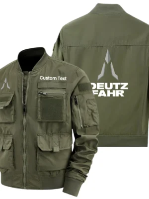 Deutz Fahr Exclusive Logo Jacket x Baseball Collar Style Multiple Pockets Men’s Hiking Outdoor Jacket Custom Name HIHI190325Y40JCXDEF