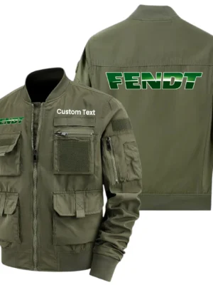 Fendt Exclusive Logo Jacket x Baseball Collar Style Multiple Pockets Men’s Hiking Outdoor Jacket Custom Name HIHI190325Y40JCXFEN