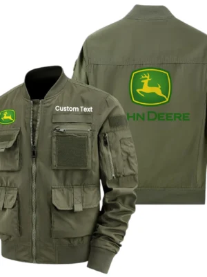 John Deere Exclusive Logo Jacket x Baseball Collar Style Multiple Pockets Men’s Hiking Outdoor Jacket Custom Name HIHI190325Y40JCXJDE