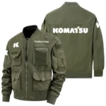Komatsu Exclusive Logo Jacket x Baseball Collar Style Multiple Pockets Men’s Hiking Outdoor Jacket Custom Name HIHI190325Y40JCXKOA