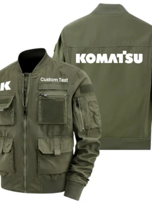 Komatsu Exclusive Logo Jacket x Baseball Collar Style Multiple Pockets Men’s Hiking Outdoor Jacket Custom Name HIHI190325Y40JCXKOA