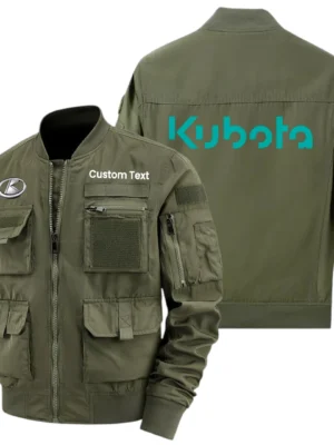 Kubota Exclusive Logo Jacket x Baseball Collar Style Multiple Pockets Men’s Hiking Outdoor Jacket Custom Name HIHI190325Y40JCXKTC