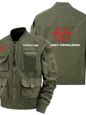 Massey Ferguson Exclusive Logo Jacket x Baseball Collar Style Multiple Pockets Men’s Hiking Outdoor Jacket Custom Name HIHI190325Y40JCXMAF