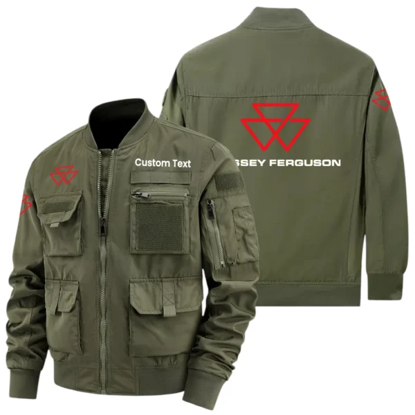 Massey Ferguson Exclusive Logo Jacket x Baseball Collar Style Multiple Pockets Men’s Hiking Outdoor Jacket Custom Name HIHI190325Y40JCXMAF