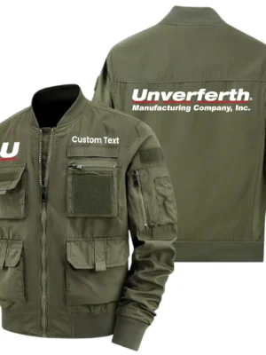 Unverferth Manufacturing Exclusive Logo Jacket x Baseball Collar Style Multiple Pockets Men’s Hiking Outdoor Jacket Custom Name HIHI190325Y40JCXUNM