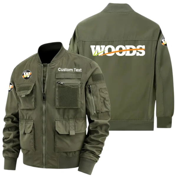 Woods Exclusive Logo Jacket x Baseball Collar Style Multiple Pockets Men’s Hiking Outdoor Jacket Custom Name HIHI190325Y40JCXWOE