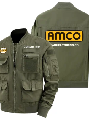 AMCO Exclusive Logo Jacket x Baseball Collar Style Multiple Pockets Men’s Hiking Outdoor Jacket Custom Name HIHI200325Y40JCXAMM