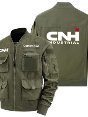 CNH Industrial Exclusive Logo Jacket x Baseball Collar Style Multiple Pockets Men’s Hiking Outdoor Jacket Custom Name HIHI200325Y40JCXCNI