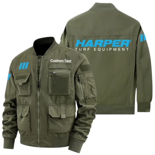 Harper Turf Equipment Exclusive Logo Jacket x Baseball Collar Style Multiple Pockets Men’s Hiking Outdoor Jacket Custom Name HIHI200325Y40JCXHTE