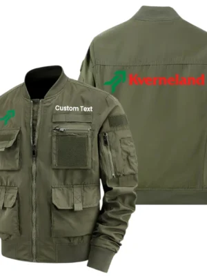 Kverneland Exclusive Logo Jacket x Baseball Collar Style Multiple Pockets Men’s Hiking Outdoor Jacket Custom Name HIHI200325Y40JCXKVE