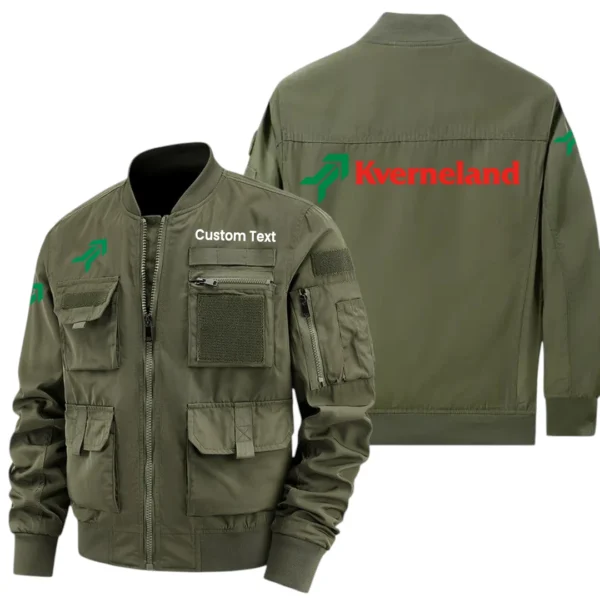 Kverneland Exclusive Logo Jacket x Baseball Collar Style Multiple Pockets Men’s Hiking Outdoor Jacket Custom Name HIHI200325Y40JCXKVE
