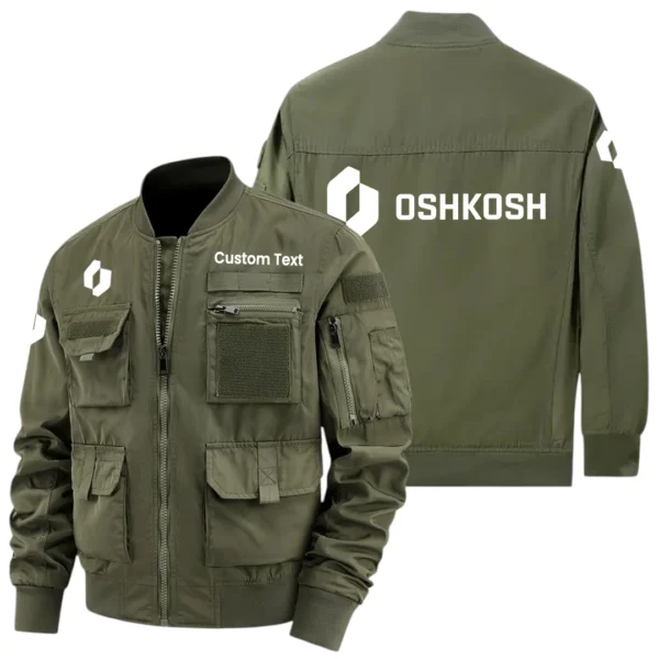 Oshkosh Exclusive Logo Jacket x Baseball Collar Style Multiple Pockets Men’s Hiking Outdoor Jacket Custom Name HIHI200325Y40JCXOSC