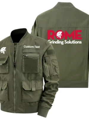 Rome Grinding Solutions Exclusive Logo Jacket x Baseball Collar Style Multiple Pockets Men’s Hiking Outdoor Jacket Custom Name HIHI200325Y40JCXRGS