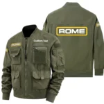 Rome Plow Exclusive Logo Jacket x Baseball Collar Style Multiple Pockets Men’s Hiking Outdoor Jacket Custom Name HIHI200325Y40JCXRMP