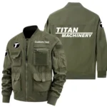 Titan Machinery Exclusive Logo Jacket x Baseball Collar Style Multiple Pockets Men’s Hiking Outdoor Jacket Custom Name HIHI200325Y40JCXTIM