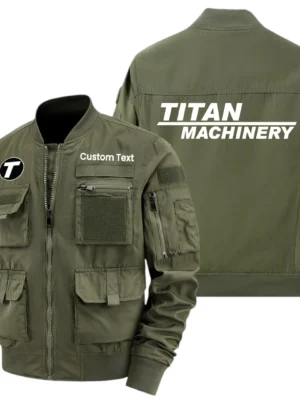 Titan Machinery Exclusive Logo Jacket x Baseball Collar Style Multiple Pockets Men’s Hiking Outdoor Jacket Custom Name HIHI200325Y40JCXTIM