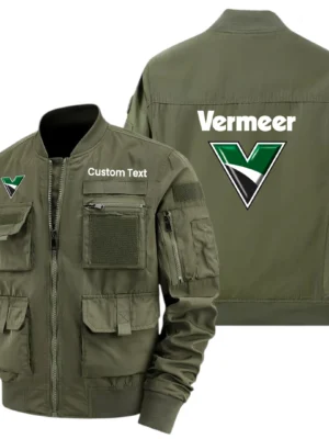 Vermeer Exclusive Logo Jacket x Baseball Collar Style Multiple Pockets Men’s Hiking Outdoor Jacket Custom Name HIHI200325Y40JCXVER