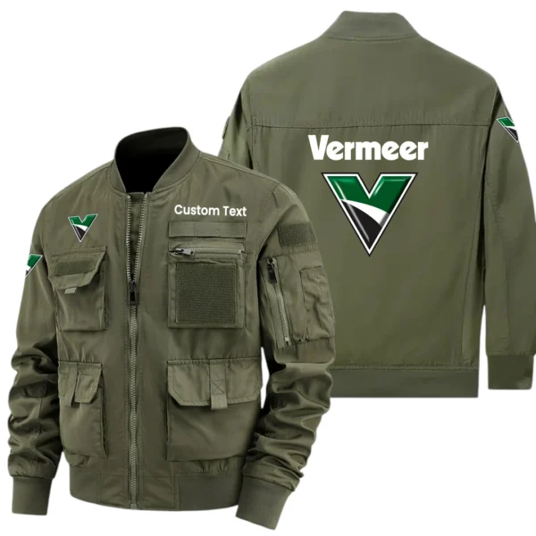 Vermeer Exclusive Logo Jacket x Baseball Collar Style Multiple Pockets Men’s Hiking Outdoor Jacket Custom Name HIHI200325Y40JCXVER