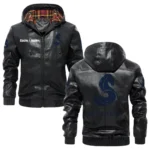 Beneteau Exclusive Logo Hooded Jacket PU Leather x Durable Windproof Warm Soft Checkered Lining, Custom Name HG260325Y47JHLCT1BEN