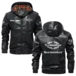 Sunseeker Exclusive Logo Hooded Jacket PU Leather x Durable Windproof Warm Soft Checkered Lining, Custom Name HG270325Y47JHLCT1SUN