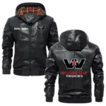 Wester Star Exclusive Logo Hooded Jacket PU Leather x Durable Windproof Warm Soft Checkered Lining, Custom Name HG270325Y47JHLCT1WES
