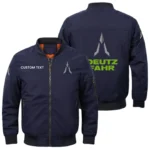 Deutz Fahr Exclusive Logo Men Bomber Jacket Windproof Coat Multi Pockets, Custom Name HIDI280325Y51BJ2DEF
