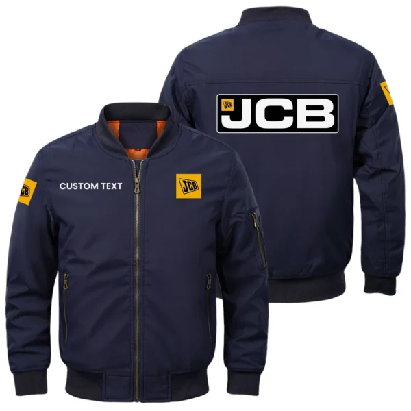JCB Exclusive Logo Men Bomber Jacket Windproof Coat Multi Pockets, Custom Name HIDI280325Y51BJ2JCB