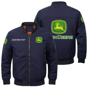 John Deere Exclusive Logo Men Bomber Jacket Windproof Coat Multi Pockets, Custom Name HIDI280325Y51BJ2JDE