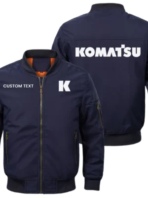 Komatsu Exclusive Logo Men Bomber Jacket Windproof Coat Multi Pockets, Custom Name HIDI280325Y51BJ2KOA