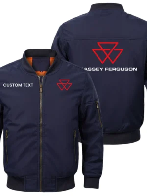 Massey Ferguson Exclusive Logo Men Bomber Jacket Windproof Coat Multi Pockets, Custom Name HIDI280325Y51BJ2MAF