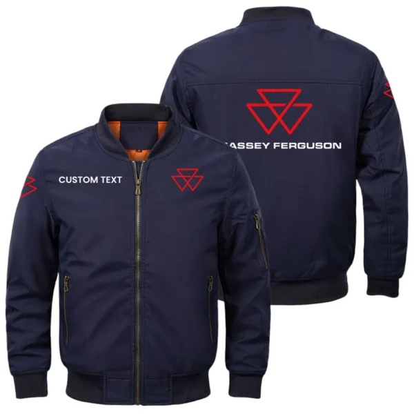 Massey Ferguson Exclusive Logo Men Bomber Jacket Windproof Coat Multi Pockets, Custom Name HIDI280325Y51BJ2MAF