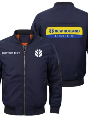New Holland Exclusive Logo Men Bomber Jacket Windproof Coat Multi Pockets, Custom Name HIDI280325Y51BJ2NHL