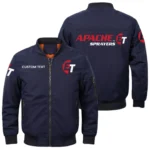 Apache Sprayers Exclusive Logo Men Bomber Jacket Windproof Coat Multi Pockets, Custom Name HIDI290325Y51BJ2APS