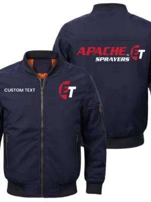 Apache Sprayers Exclusive Logo Men Bomber Jacket Windproof Coat Multi Pockets, Custom Name HIDI290325Y51BJ2APS