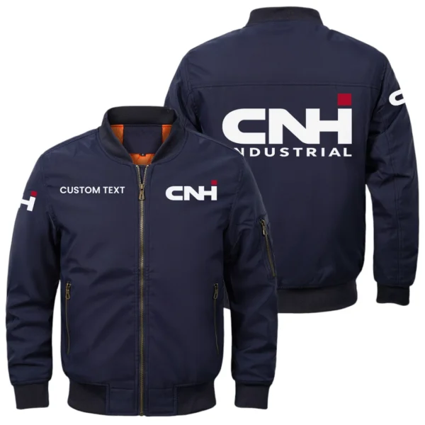 CNH Industrial Exclusive Logo Men Bomber Jacket Windproof Coat Multi Pockets, Custom Name HIDI290325Y51BJ2CNI