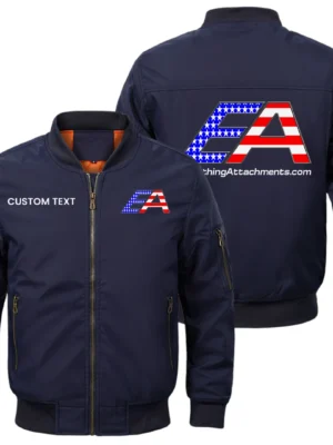 Everything Attachments Exclusive Logo Men Bomber Jacket Windproof Coat Multi Pockets, Custom Name HIDI290325Y51BJ2EVA