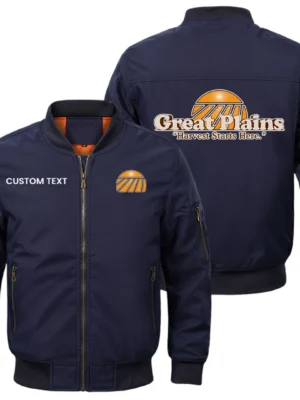 Great Plains Exclusive Logo Men Bomber Jacket Windproof Coat Multi Pockets, Custom Name HIDI290325Y51BJ2GPM