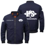 H & S Manufacturing Exclusive Logo Men Bomber Jacket Windproof Coat Multi Pockets, Custom Name HIDI290325Y51BJ2HSM