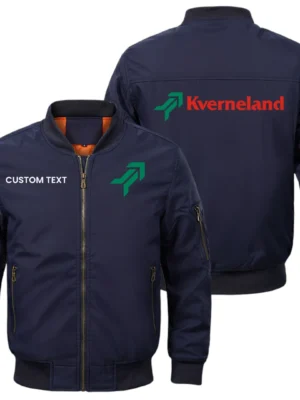 Kverneland Exclusive Logo Men Bomber Jacket Windproof Coat Multi Pockets, Custom Name HIDI290325Y51BJ2KVE