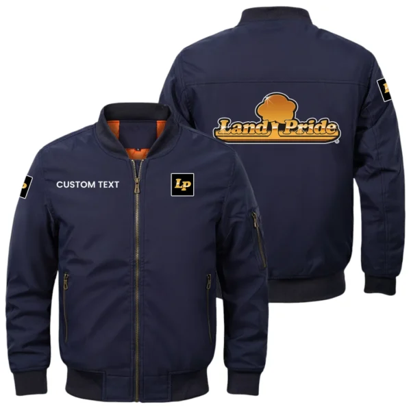 Land Pride Exclusive Logo Men Bomber Jacket Windproof Coat Multi Pockets, Custom Name HIDI290325Y51BJ2LAP