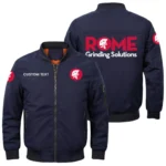 Rome Grinding Solutions Exclusive Logo Men Bomber Jacket Windproof Coat Multi Pockets, Custom Name HIDI290325Y51BJ2RGS