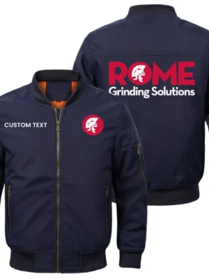 Rome Grinding Solutions Exclusive Logo Men Bomber Jacket Windproof Coat Multi Pockets, Custom Name HIDI290325Y51BJ2RGS