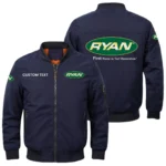 Ryan Turf Renovation Exclusive Logo Men Bomber Jacket Windproof Coat Multi Pockets, Custom Name HIDI290325Y51BJ2RTR