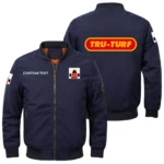 Tru-Turf Exclusive Logo Men Bomber Jacket Windproof Coat Multi Pockets, Custom Name HIDI290325Y51BJ2TRT