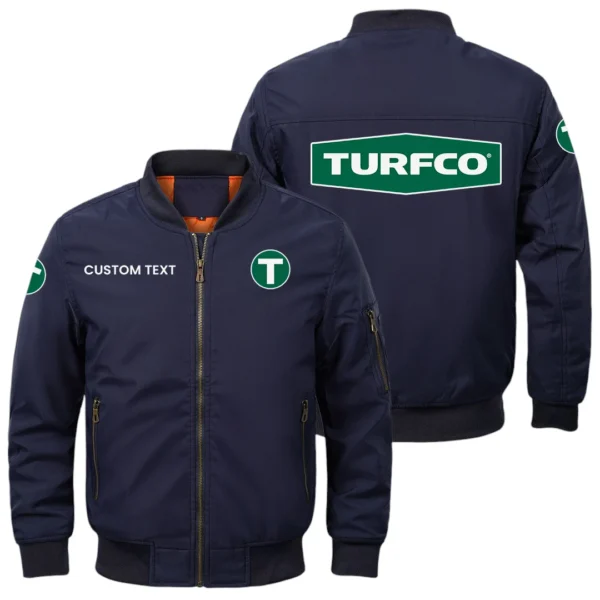 Turfco Exclusive Logo Men Bomber Jacket Windproof Coat Multi Pockets, Custom Name HIDI290325Y51BJ2TUR